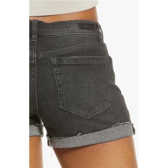 Blank NYC Fulton Roll U Denim Shorts in Sneak Preview Washed Black - Picture 4 of 14